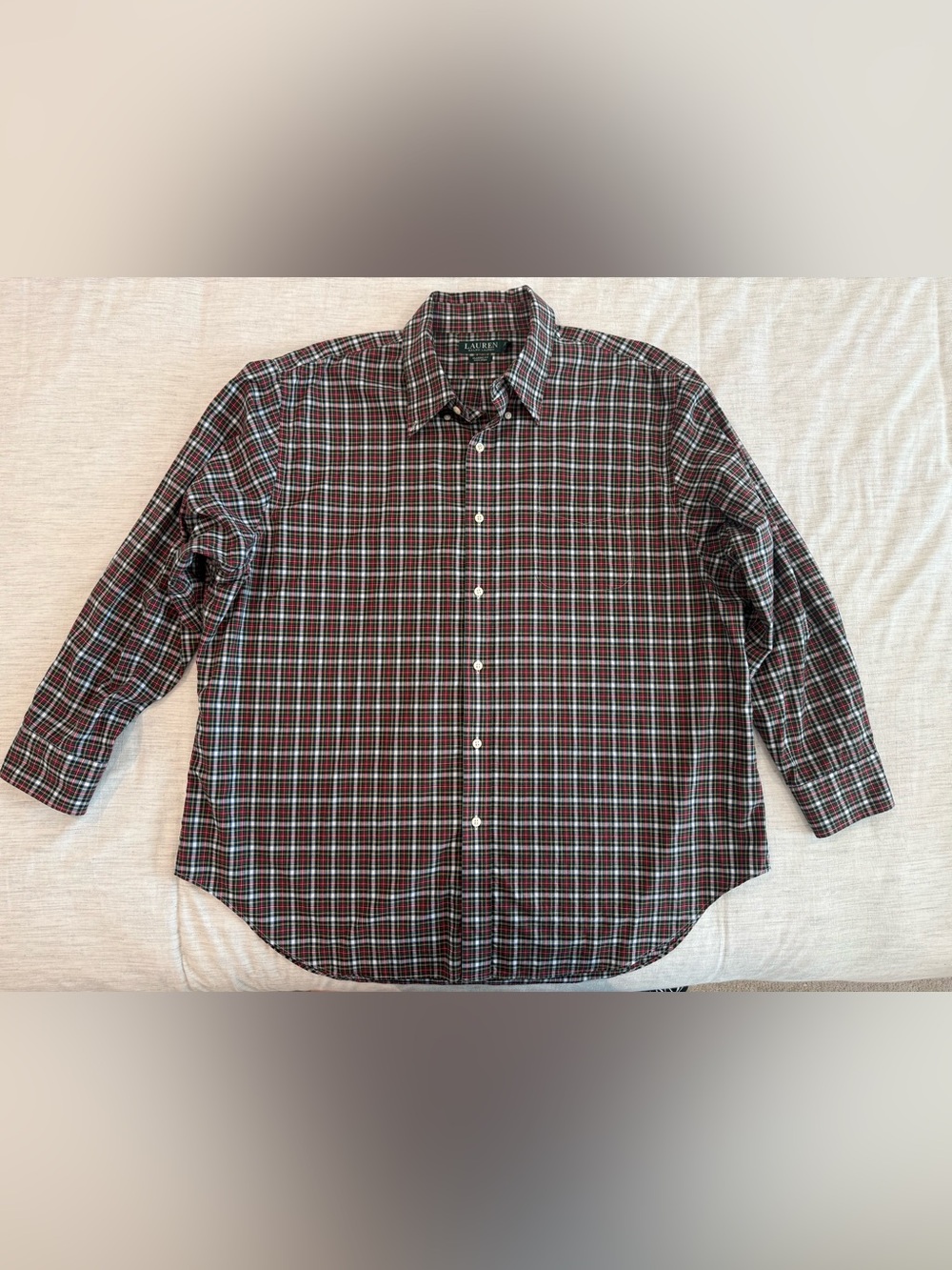 Lauren Ralph Lauren Classic Fit Non-Iron Plaid Button Down 18 34/35